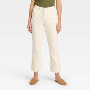A New Day High Rise Bootcut Crop Jeans Size 8 NWT Neutral Stretch Denim Vacation